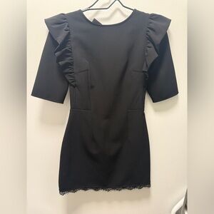Elegant Black Ruffle Dress